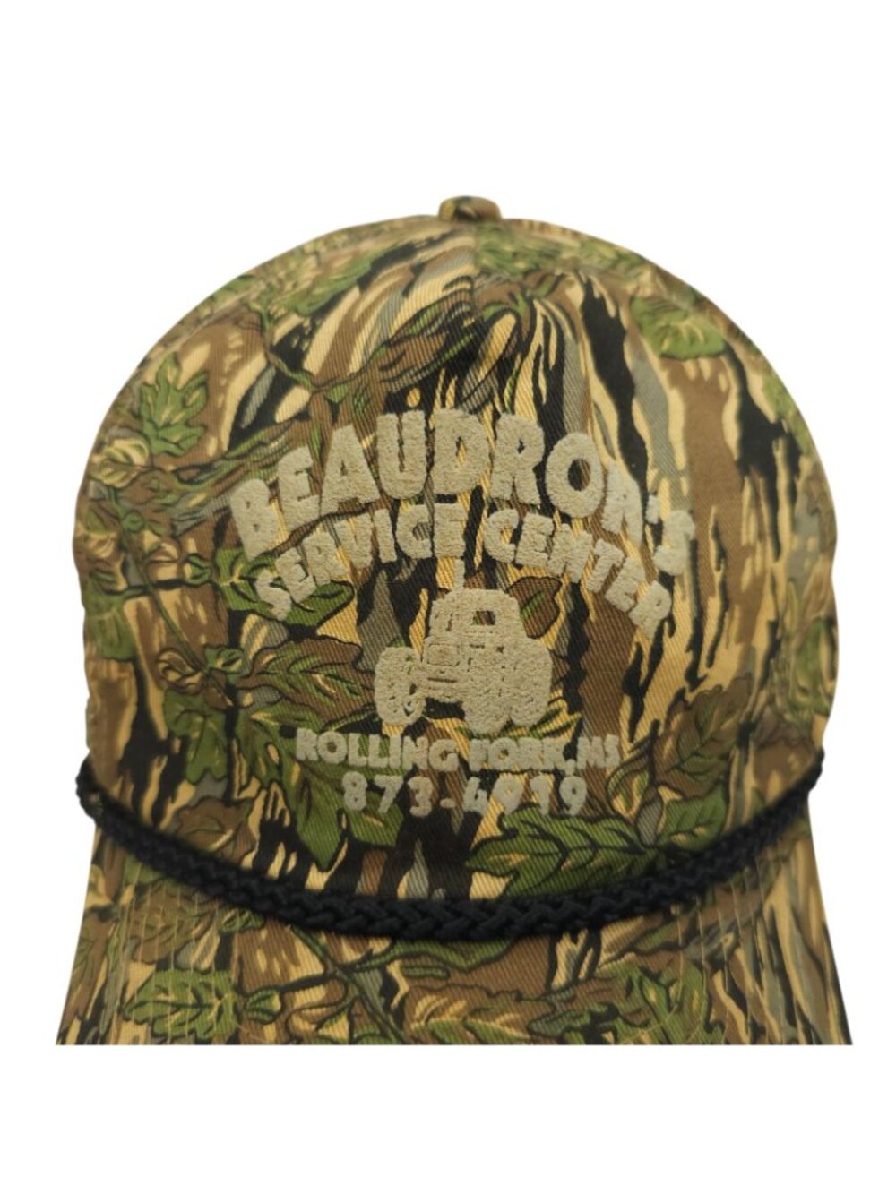 Beaudrons Service Center Camo Trucker Snapback  Rope Cap Hat Rolling Fork MS Vin - Picture 8 of 13